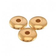 DQ metal disc bead 4x1.5mm Rosegold